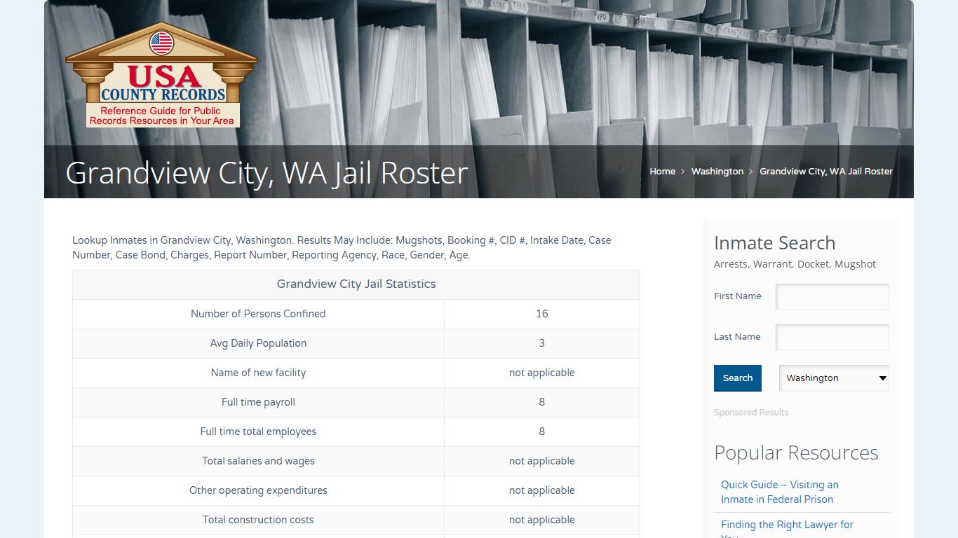 Grandview City, WA Jail Roster | Name Search