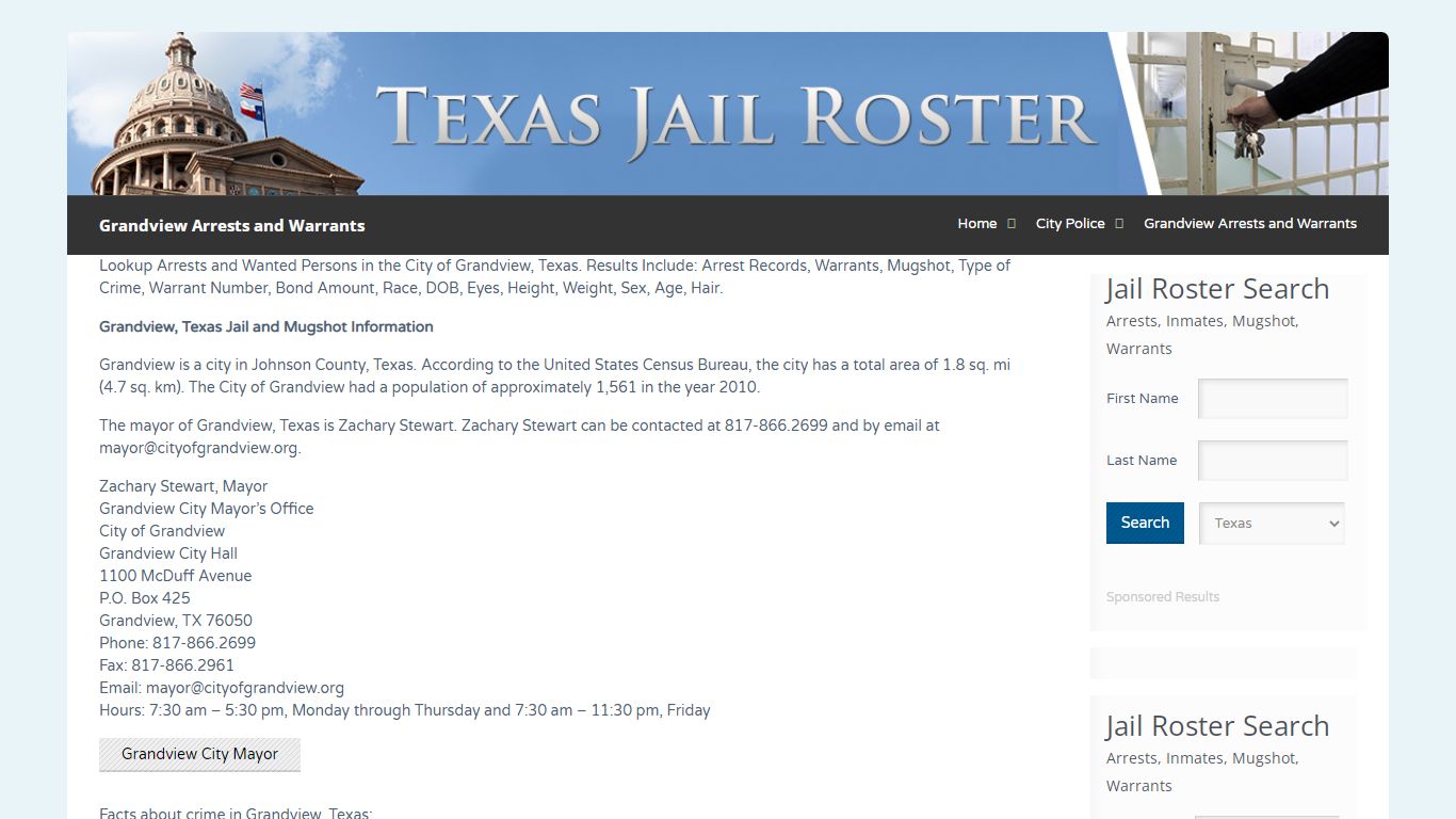 Grandview Arrests and Warrants | Jail Roster Search